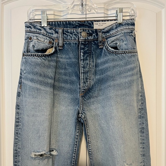 Rag & Bone Nina Cigarette Dana Point Distressed Denim High Rise Jeans 26 - Picture 7 of 15